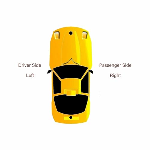 TOEMIRR Mirror Glass Driver Left Side fit for 2008 2009 2010 2011 2012 Chevy Malibu LS, LT 2007 2008 2009 Saturn Aura with Adhesive Flat No Backing Plate