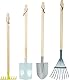 small foot Gartenwerkzeug-Set aus Holz und Metall, Gartenspielzeug für Kinder ab 3 Jahren in modernen Farben, 12389