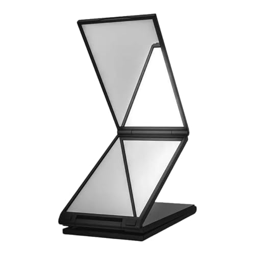 DXEHSEUY Espejo plegable de corte de pelo de 4 vías para cortar el pelo de mano, aseo