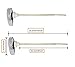 2 Pack Toilet Tank Flush Lever, Universal Side Mount Replacement Trip Levers, Chrome Finish Handle Fits Most Toilets