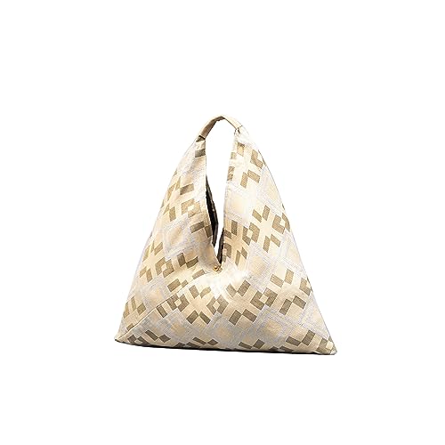 Image of CORIOS Canvas Handbag for Women - Ethnic Style Tote Top Handle Summer Beach Large Shoulder Bag