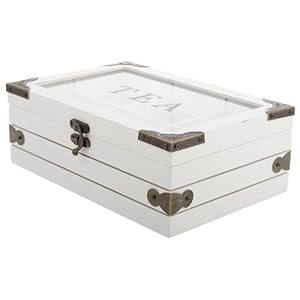 Garneck Vintage Teebox Holz Weiß