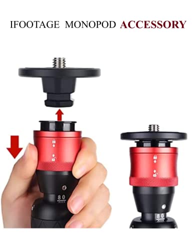 Iootage Cobra 2/Cobra 3 Quick Release Plate, Universal Compatible With Ifootage Cobra 2 Series Monopods And Cobra 3 Series Monopods #TOP2