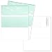 Check O Matic Computer Check Paper - Pack of 100 Blank Stock Payroll Sheets with Check on Top and Stub on Bottom - Security Features & Laser Printer Compatible for Home and Business - Green Marble