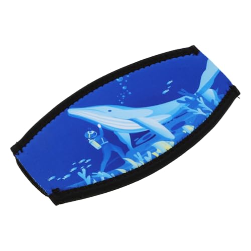 Correa de buceo elástica Mikikit funda suave azul para evitar tirones de pelo 2