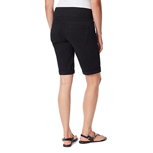 Gloria Vanderbilt Women's Amanda Pull On Bermuda Short, Black, 14 Regular #TOP2