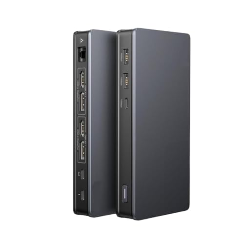 USB C �h�b�L���O�X�e�[�V���� 9 In 1 USB �X�v���b�^�[ 4K60Hz HDMI DP DisplayLink �g���v���f�B�X�v���C RJ45 PD100W 10Gbps(9-in-1 Dock)
