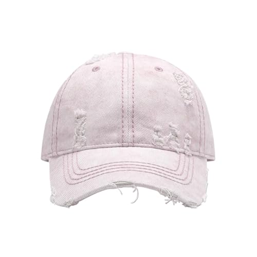 Casquette de baseball en denim avec couronne douce et finitions usées