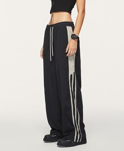 Stripes Track Pants Women Y2k Parachute Pants Mens Baggy Wide Leg Sweatpants Cargo Jogger Pants2