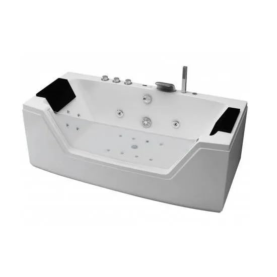 Bagno Italia vasca da bagno idromassaggio full optional 160x80 cm con luci riscaldatore e ozonoterapia