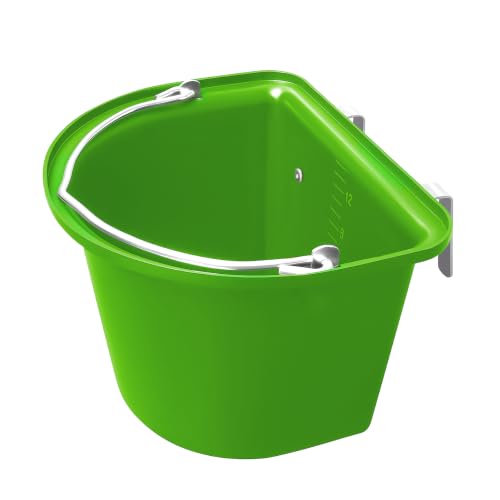 Pesebre de alimentación y espectáculo, resistente, con asa de transporte y soporte de montaje, gama de colores disponibles (verde)