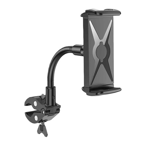 Support col de cygne pour tablette et téléphone portable de vélo d'appartement