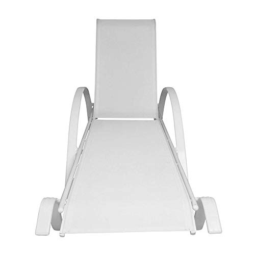 Espreguiçadeira de Alumínio Reclinável Galés Branca