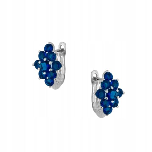 Boucles d'oreilles en argent sterling 925 et zircone élégant