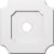 Ekena Millwork CMP12LE-02000 Locke Architectural Grade PVC Contemporary Urethane Ceiling Medallions 12"OD x 2"ID x 7"C x 1"P