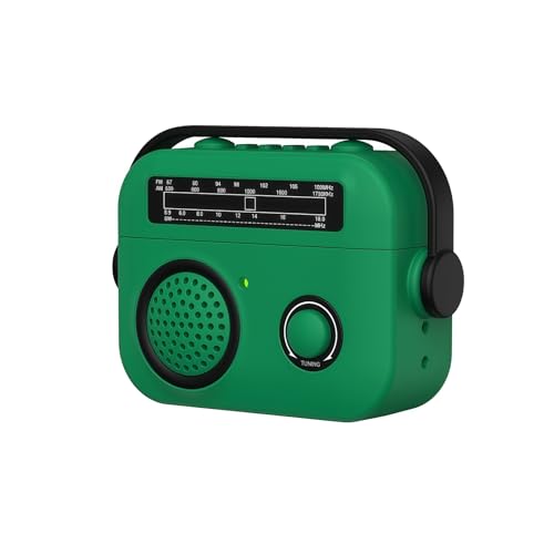 Cute 3D Retro Radio Case Compatible with AirPods 4 2024, Soft Silicone Protective Cover with Rotatable Handle (Lid Lock to Prevent Opening) & Strap, Precision Cutouts, Anti-Slip, Easy to Clean Green by Xinbalove - Used condition - US$9.71
