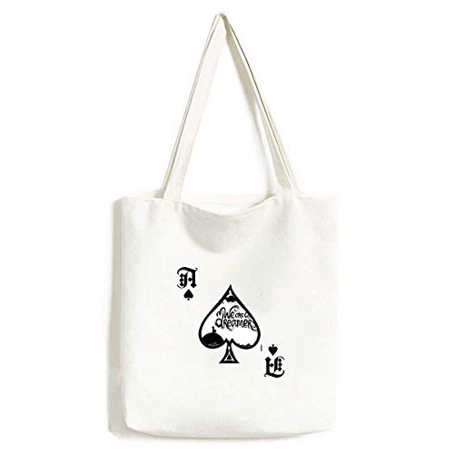 Sac à main avec citation grand volume noir et blanc pratique