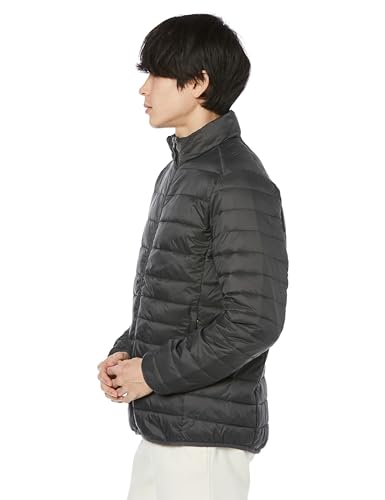 Amazon Essentials パファージャケット ライトウエイト パッカブル 防水 メンズ ダークグレー L