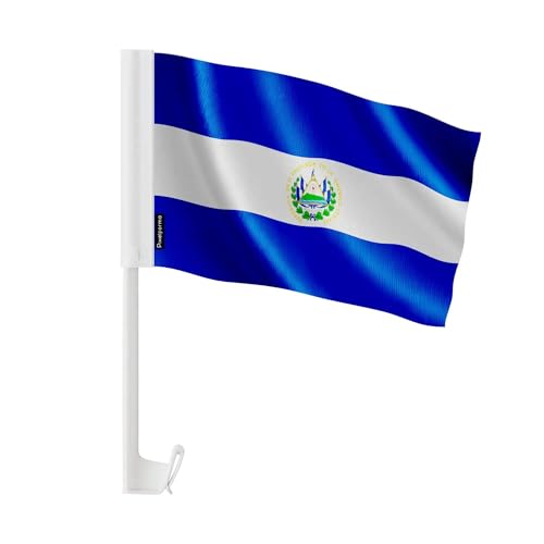 Drapeau Voiture Salvador haut de gamme en polyester résistant 30x45cm - pack de 50