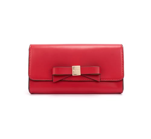 kate spade new york Bolsa de cinto com laço, bolsa de zíper removível para transporte com as mãos livres, ideal para viagens, vermelho granada