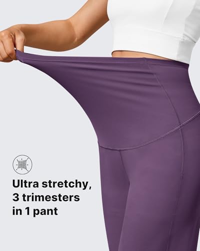 Image of G4Free Women's Maternity BareFeel Wide Leg Yoga Pants | Bump-Friendly Coverage,Wide Leg Design,Lycra Blend,Extremely Soft,Skin-like Touch,for Work Casual Wear