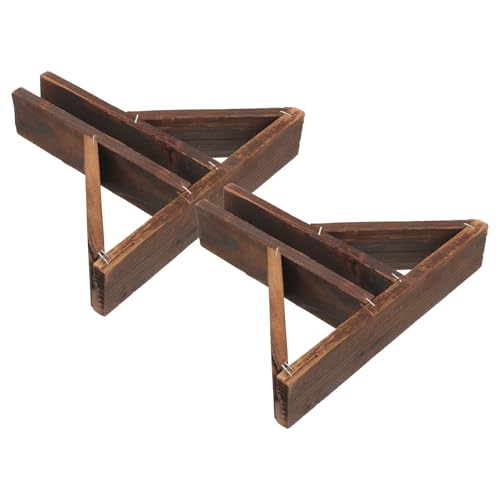 Soporte resistente anticorrosión para valla pequeña kit de 2 bases de madera maciza para exterior