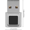 USB Fingerprint Reader, Mini Fingerprint Scanner Window Hello Biometric Finger Print Reader Sensor for PC Laptop Computer, 360 Degrees Touch Fast Matching