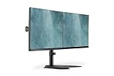 DIGITUS Uchwyt do monitora - stojak - 2 monitory - do 32 cali - do 2X 8 kg - VESA 75x75, 100x100 - czarny