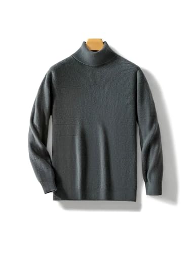 Men's Solid Merino Wool Sweater Turtleneck Knitted Pullover Thickening Tops Long Sleeve Jumpers2