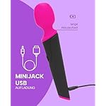 MySecretCase Massagegeräte Sexspielzeug für Frauen - Erotik Wibrator Paare, Wand Paarvibrator fuer die Frau, Auflegevibrator Massagestab fur die Rücken, Vibratoren Sex Massager, Vibration (Fuchsia) – Bild 4