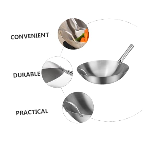 Wok antiadherente de acero inoxidable PRETYZOOM 2 lb miniatura 5