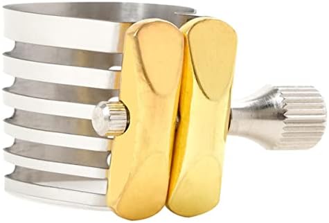 LIGHTAOTAO Saxophone Clamp Brass Fittings Clarinet Accessories Silver Accessories Mouthpiece Ligature Clips Saxophone Part Sax Fastener Clip Metal Sax Clip Saxophone Ligature Fastener Metal