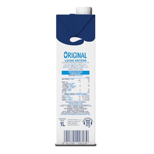 Miniatura 2 de Puleva Original Leche Entera Con Vitaminas A Y D, Sin Gluten, Pack 6x1l