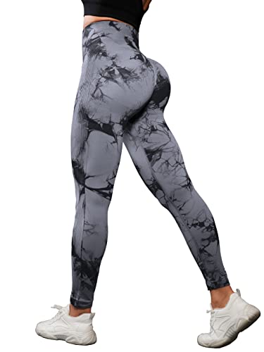 OVESPORT 3 Pack Women's Tie Dye Seamless High Waisted Workout Leggings
