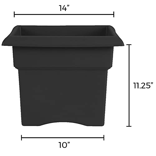 Bloem Fiskars 14 Inch Veranda 3 Gallon Box Planter, Black (57914), 14" #TOP1
