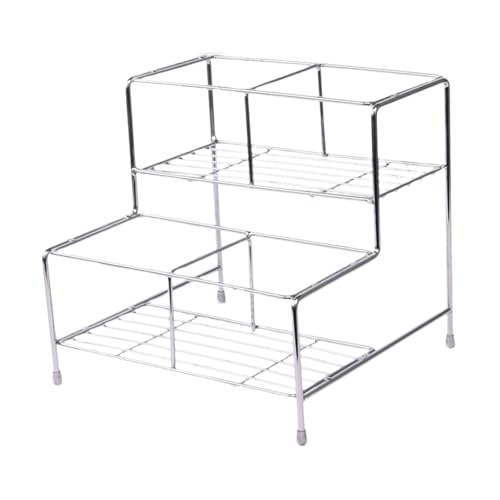 YWJLQH Coffee Syrup Organizer, Condiment Storage Rack Bottle Organizer for Coffee Station, 4 grids