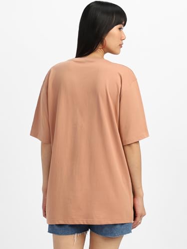Image of JUNEBERRY Women's Cotton Graphic Print Oversized Fit T-Shirt