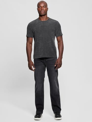 GUESS Men's Eco Short Sleeve Hawkins Rib Crew3