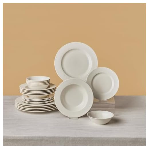 KARACA New Dome 24-tlg Tafelservice, Bone China Porzellan Geschirrset für 6 Personen Modern, Weiß Teller Set, Elegantes & Langlebiges Geschirr Set, Spülmaschinen-/Mikrowellengeeignet