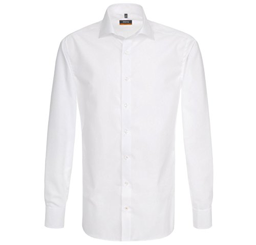 Preisvergleich Produktbild eterna Herren Hemd Slim Fit Langarm, Weiß, 42