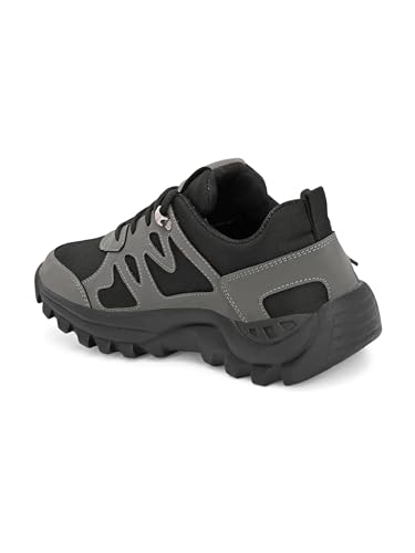 Image of Leo's Fitness Men's Water Resistant Outdoor Trekking Shoe, Lace-Up Trail Running Sports Sneakers, Hiking Shoes for Men