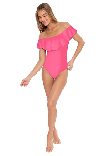 Trina Turk Women's Monaco One Piece Swimsuit, Off Shoulder, Bathing Suits3