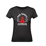  Social Crazy T-Shirt Donna Cotone Basic Super Vestibilita Top qualita - Egg Shen\'s 6 Demon Bag - Divertente Humor Made in Italy (Nero, S)