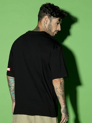 Image of Bewakoof Men's Cotton Graphic Print Oversized Fit T-Shirt