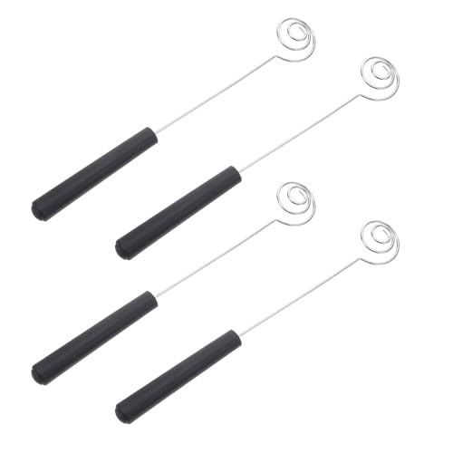 NOLITOY Herramientas para Mojar Chocolate de Acero Inoxidable Juego de 4 Tenedores Espirales Reutilizables para Repostería Decoración de Postres Fondue y Dulces en Casa