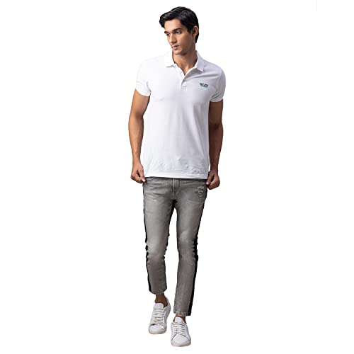 Image of Spykar Grey Cotton Slim Fit Narrow Regular Length Jeans for Men(8907966481602,Grey,30)