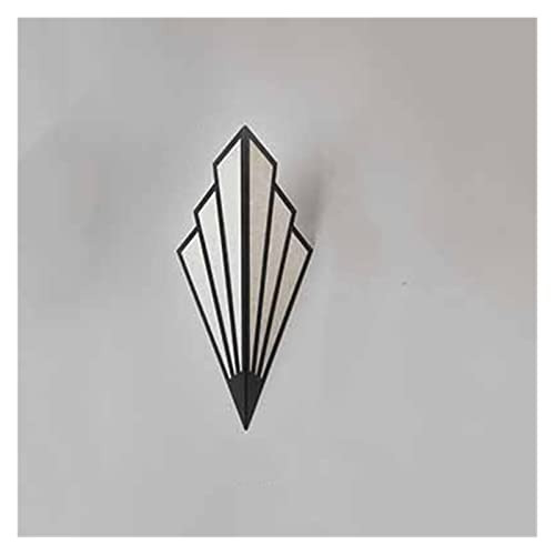 Lámpara de pared LED minimalista en forma de diamante y acabado elegante color negro