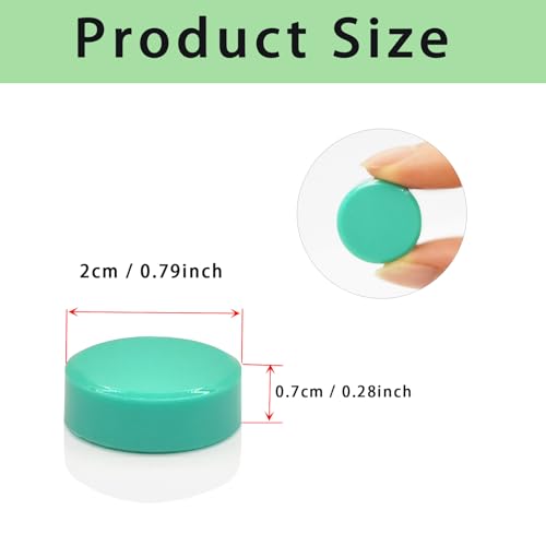 PYJLBX 40 Pack Strong Fridge Magnets, Green Round Mini Magnets, Heavy Duty Small Magnets for Whiteboard Crafts - Image 4