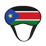 Máscara opaca para dormir con diseño de la bandera de Sudán del Sur con banda elástica que se adapta a todas las formas de cabeza, ideal para viajes, oficina y trabajo por turnos
