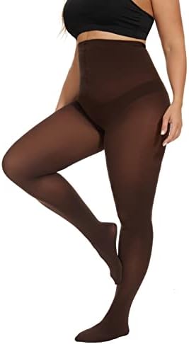 CozyWow Curvy Strumpfhose Damen Große Größen XL-4XL 80D Semi-Blickdicht